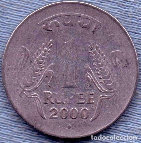 Monedas antiguas de Am&eacute;rica: india 1 rupee 2000 leones - Foto 1
