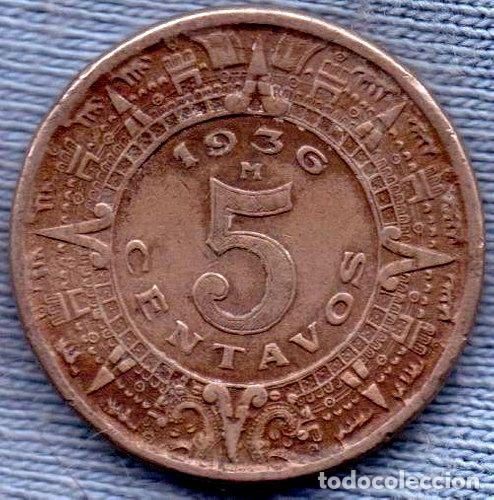 Monedas antiguas de Am&eacute;rica: mexico 5 centavos 1936 - Foto 1