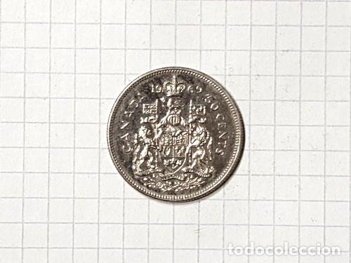 Monedas antiguas de Am&eacute;rica: canada 50 centavos plata 1969 - Foto 1