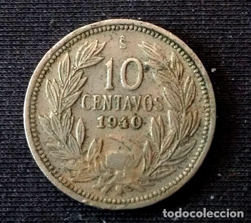 Monedas antiguas de Am&eacute;rica: moneda chile 10 centavos 1940 - Foto 1