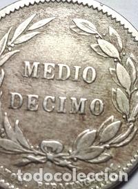 Monedas antiguas de Am&eacute;rica: moneda ecuador 1886 medio decimo - Foto 1