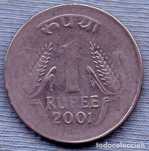 Monedas antiguas de Am&eacute;rica: india 1 rupee 2001 leones - Foto 1