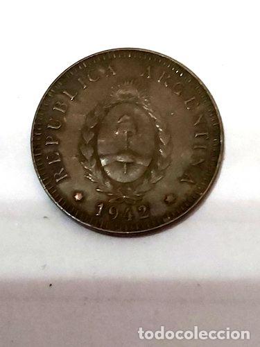 Monedas antiguas de Am&eacute;rica: moneda argentina 2 centavos de 1942 - Foto 1