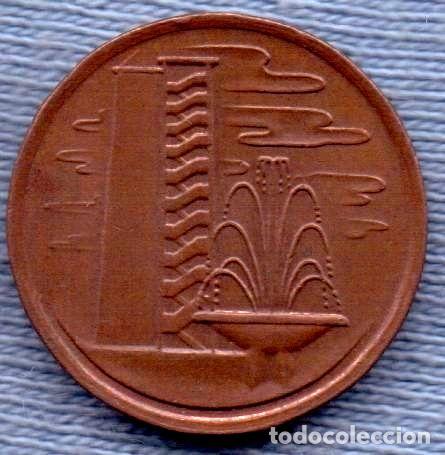 Monedas antiguas de Am&eacute;rica: singapur 1 cent 1979 edificios de departamentos fuente - Foto 1