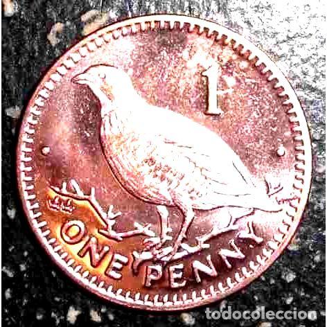Monedas antiguas de Am&eacute;rica: gibraltar 1 penny 2000 perdiz - Foto 1