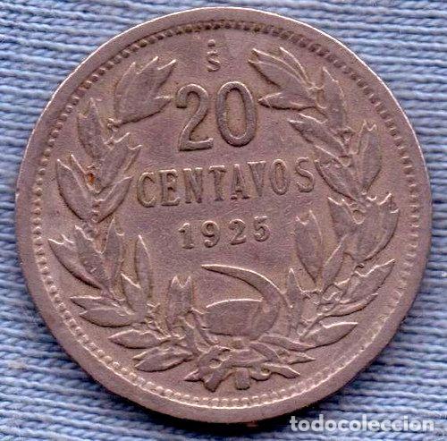 Monedas antiguas de Am&eacute;rica: chile 20 centavos 1925 - Foto 1