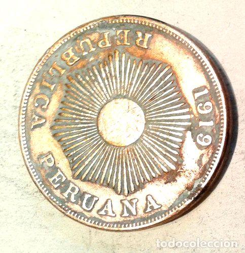 Monedas antiguas de Am&eacute;rica: moneda peruana peru 1919 2 centavos - Foto 1