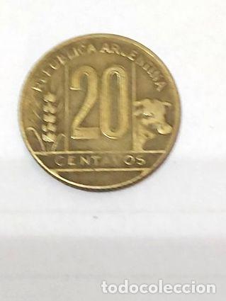 Monedas antiguas de Am&eacute;rica: moneda argentina 20 centavos de 1949 - Foto 1