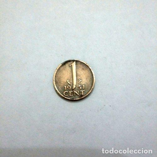 Monedas antiguas de Am&eacute;rica: moneda de holanda 1 cent ano 1951 - Foto 1