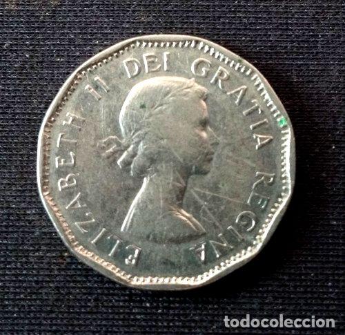 Monedas antiguas de Am&eacute;rica: moneda canada 5 centavos 1962 - Foto 1