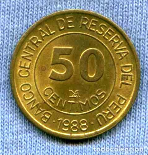 Monedas antiguas de Am&eacute;rica: peru 50 centimos 1988 oferta - Foto 1