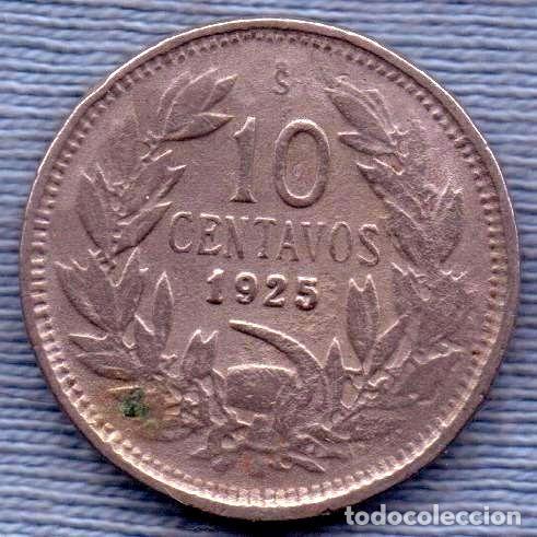 Monedas antiguas de Am&eacute;rica: chile 10 centavos 1925 escudo - Foto 1