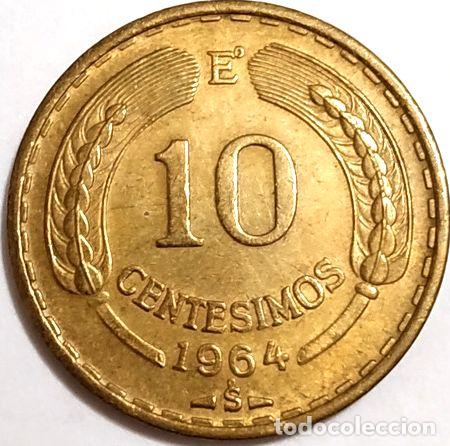 Monedas antiguas de Am&eacute;rica: moneda 10 centesimos chile 1964 - Foto 1