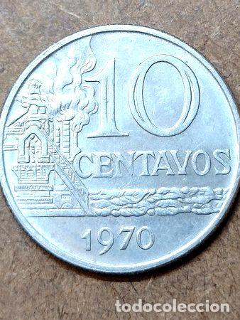 Monedas antiguas de Am&eacute;rica: moneda 10 centavos brasil 1970 - Foto 1