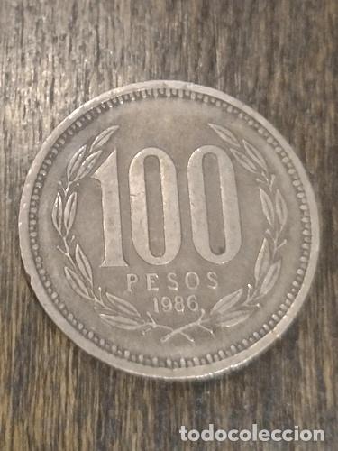Monedas antiguas de Am&eacute;rica: moneda 100 pesos 1986 chile - Foto 1