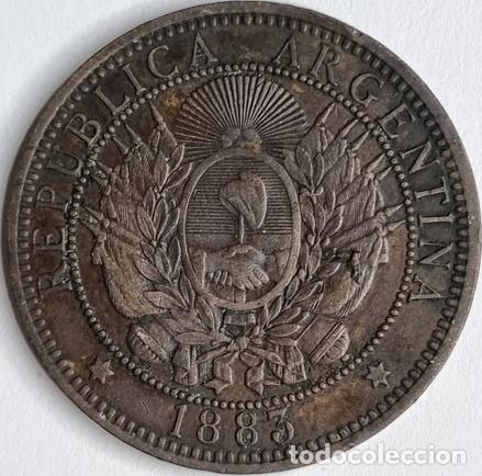 Monedas antiguas de Am&eacute;rica: moneda 1883 2ctvos patacon - Foto 1