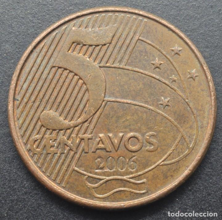 Monedas antiguas de Am&eacute;rica: Brasil, 5 centavos 2006 - Foto 2