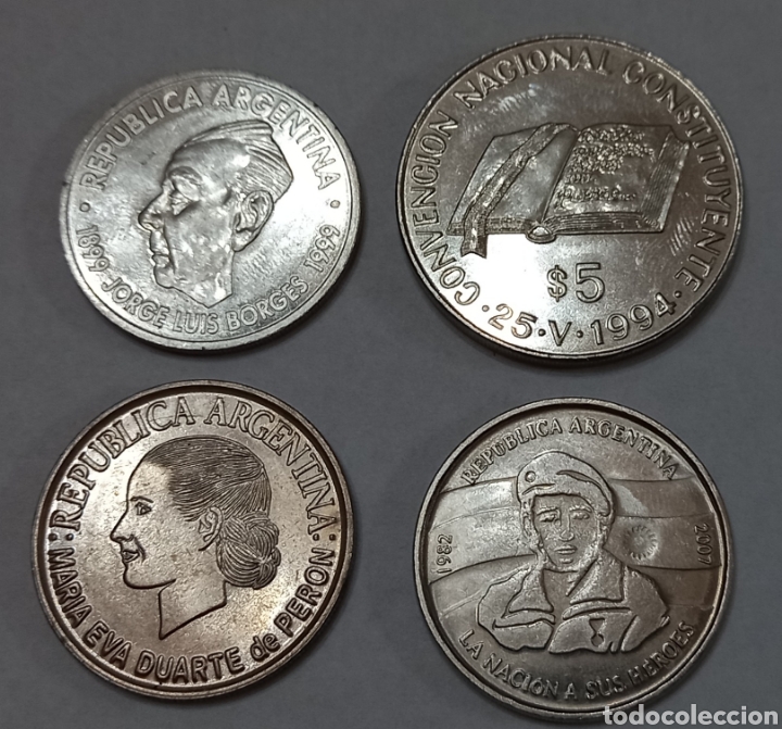 Monete antiche di America: Lote de monedas argentinas conmemorativas env&iacute;o de M&aacute;laga