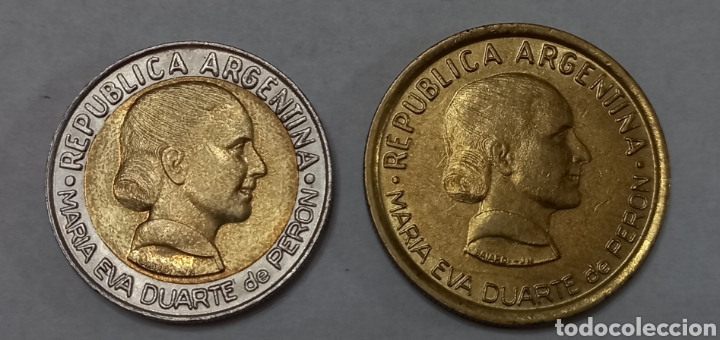 Monete antiche di America: Monedas argentinas conmemorativas Eva Per&oacute;n env&iacute;o de M&aacute;laga