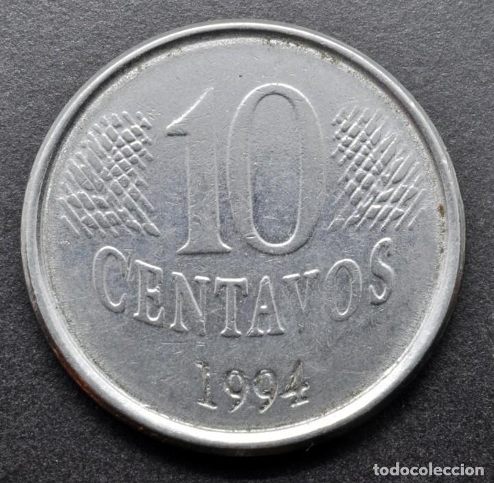 Monedas antiguas de Am&eacute;rica: Brasil, 10 centavos 1994 - Foto 2