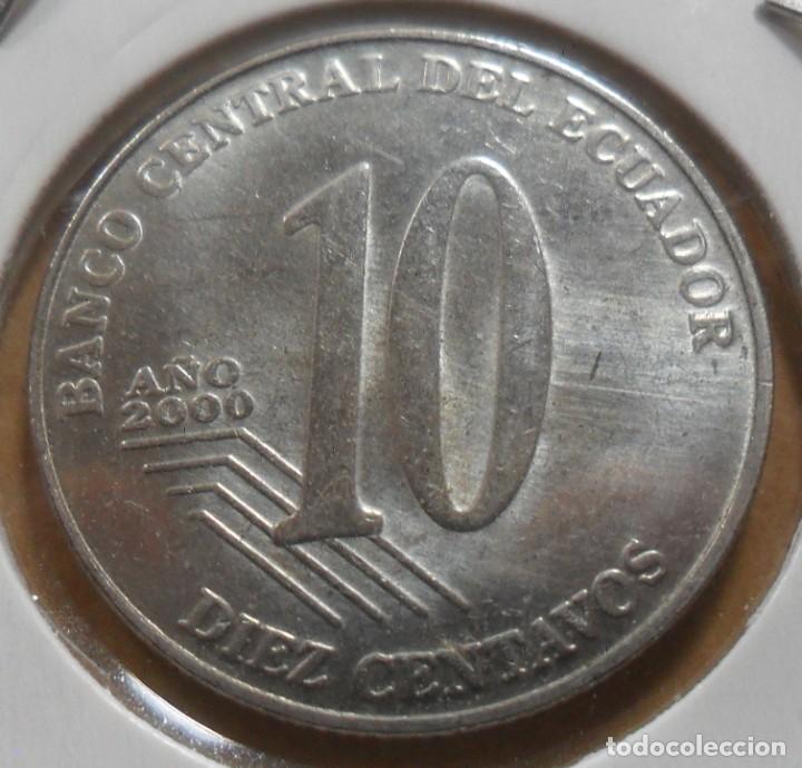 Monedas antiguas de Am&eacute;rica: ECUADOR - 10 CENTAVOS - 2000 - Foto 2