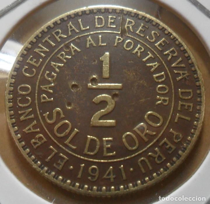 Monedas antiguas de Am&eacute;rica: PERU - 1/2 SOL DE ORO - 1941 - Foto 1