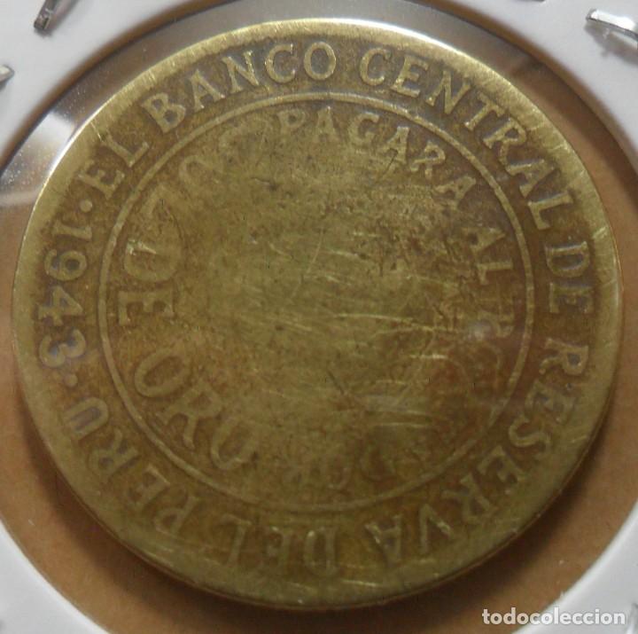 Monedas antiguas de Am&eacute;rica: PERU - 1/2 SOL DE ORO - 1943 - Foto 2