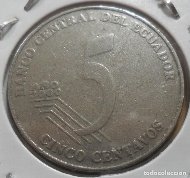 Monedas antiguas de Am&eacute;rica: ECUADOR - 5 CENTAVOS - 2000 - Foto 2