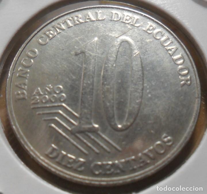 Monedas antiguas de Am&eacute;rica: ECUADOR - 10 CENTAVOS - 2000 - Foto 2