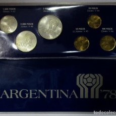 Monedas antiguas de América: ARGENTINA 1978. JUEGO COMPLETO DE LAS 6 MONEDAS DEL CAMPEONATO MUNDIAL DE FUTBOL. LOTE 3913. Lote 296941208