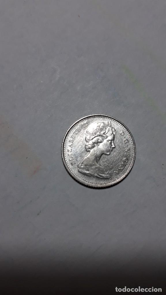 Monedas antiguas de Am&eacute;rica: Moneda de Canada de 10 centavos 1975 - Foto 1