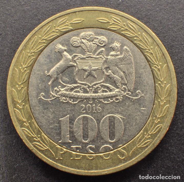 Monedas antiguas de Am&eacute;rica: Chile, 100 pesos 2016 - Foto 2