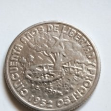 Monedas antiguas de América: REPÚBLICA DE CUBA 1952 20 CENTAVOS PLATA. Lote 299494693