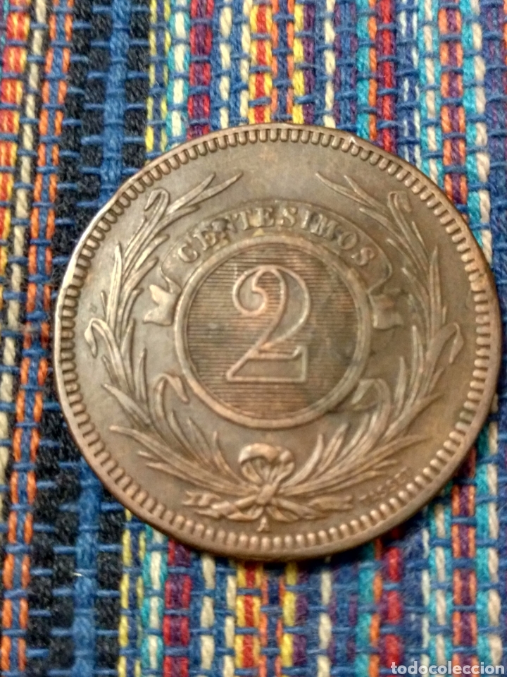 Monedas antiguas de Am&eacute;rica: 0- 2 CENT&Eacute;SIMOS 1869 A URUGUAY - Foto 2