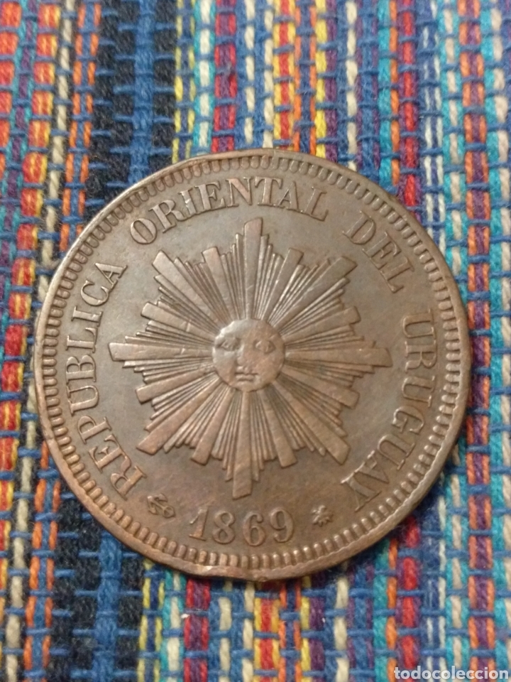 Monedas antiguas de Am&eacute;rica: 0- 2 CENT&Eacute;SIMOS 1869 A URUGUAY - Foto 1