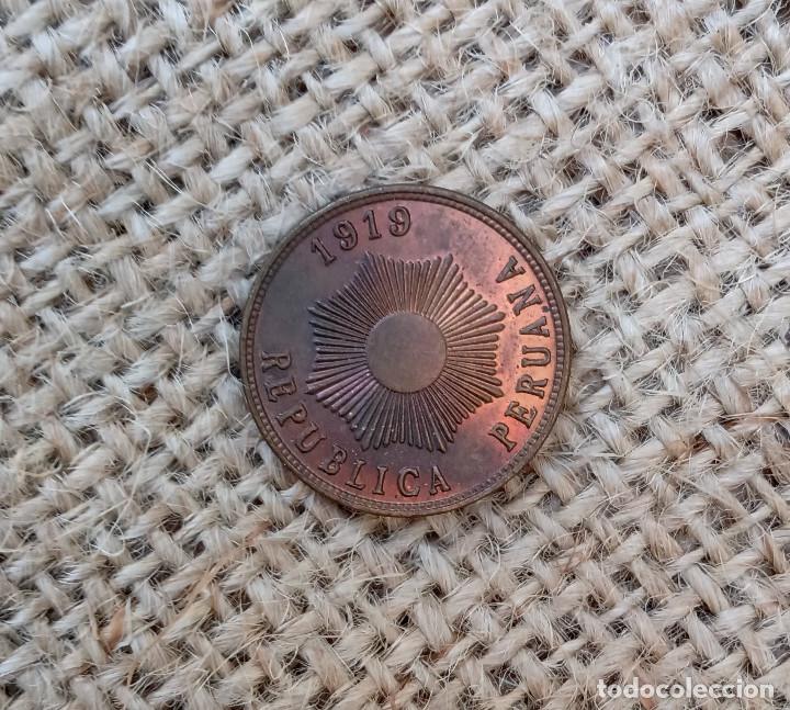 Monedas antiguas de Am&eacute;rica: Moneda Peru 01 Centavo 1919 - Foto 2
