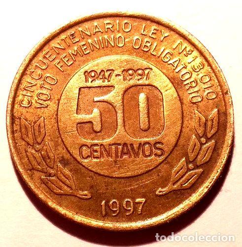 Monedas antiguas de Am&eacute;rica: 50 centavos evita 1997 - Foto 1