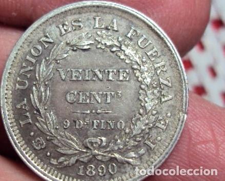 Monedas antiguas de Am&eacute;rica: moneda bolivia 20 centavos 1890 ref libro chile - Foto 1
