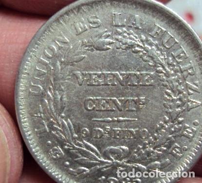 Monedas antiguas de Am&eacute;rica: moneda bolivia 20 centavos 1885 ref libro chile - Foto 1