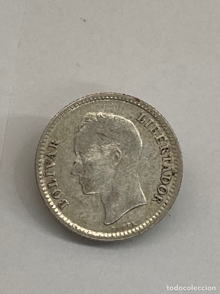 Monedas antiguas de Am&eacute;rica: Moneda de plata 25 c&eacute;ntimos 1954 - Foto 2