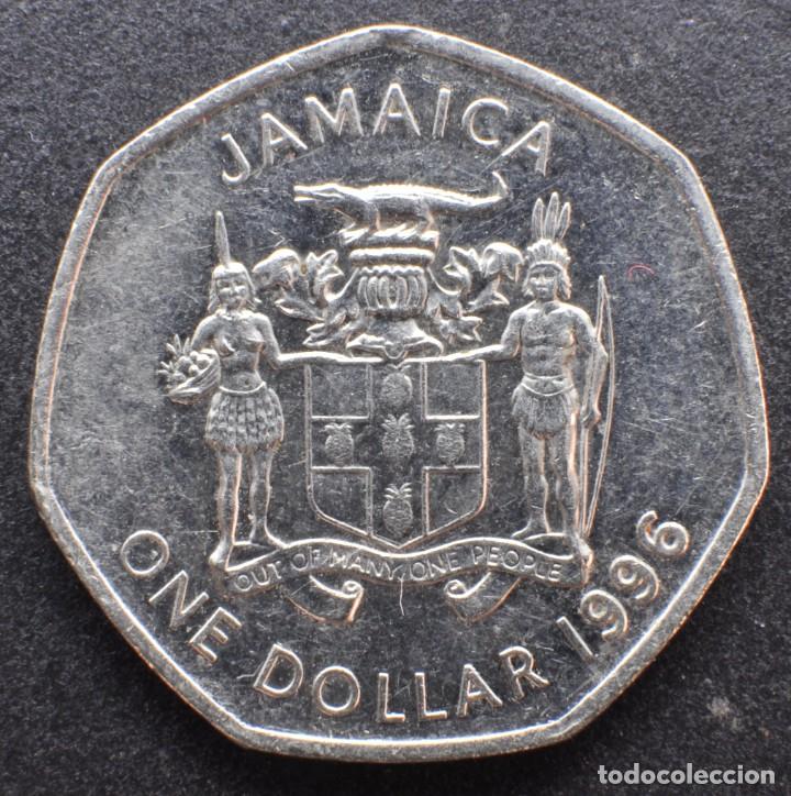 Monedas antiguas de Am&eacute;rica: Jamaica, 1 d&oacute;lar 1996 - Foto 1