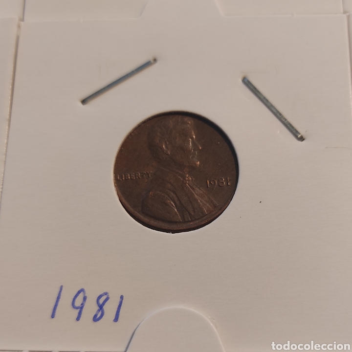 Monedas antiguas de Am&eacute;rica: USA coin one cent 1981 - Foto 1