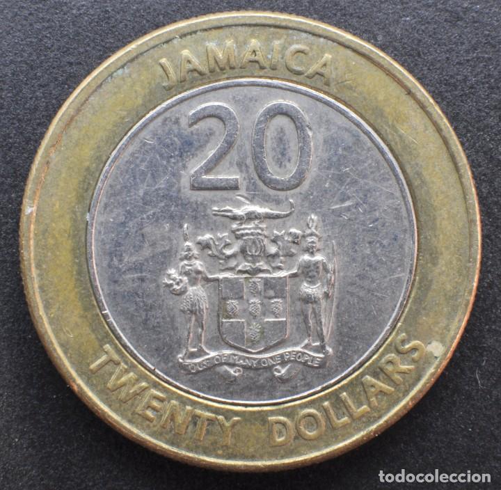 Monedas antiguas de Am&eacute;rica: Jamaica, 20 d&oacute;lares 2000 - Foto 2