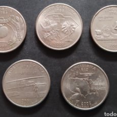 Monedas antiguas de América: LOTE N° 010 - LOTE DE 5 MONEDAS EEUU / ESTADOS UNIDOS / USA QUARTERS (VER TODAS LAS FOTOS). Lote 301866898