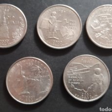 Monedas antiguas de América: LOTE N° 013 - LOTE DE 5 MONEDAS EEUU / ESTADOS UNIDOS / USA QUARTERS (VER TODAS LAS FOTOS). Lote 301867993