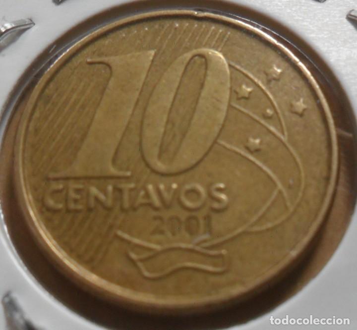 Monedas antiguas de Am&eacute;rica: BRASIL - 10 CENTAVOS - 2001 - Foto 2