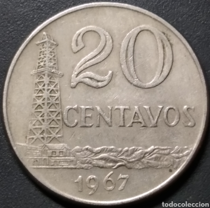 Monedas antiguas de Am&eacute;rica: MONEDA - BRASIL 20 CENTAVOS 1967 - Foto 1