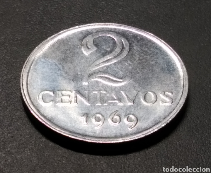Monedas antiguas de Am&eacute;rica: MONEDA - BRASIL 2 CENTAVOS 1969 - Foto 3
