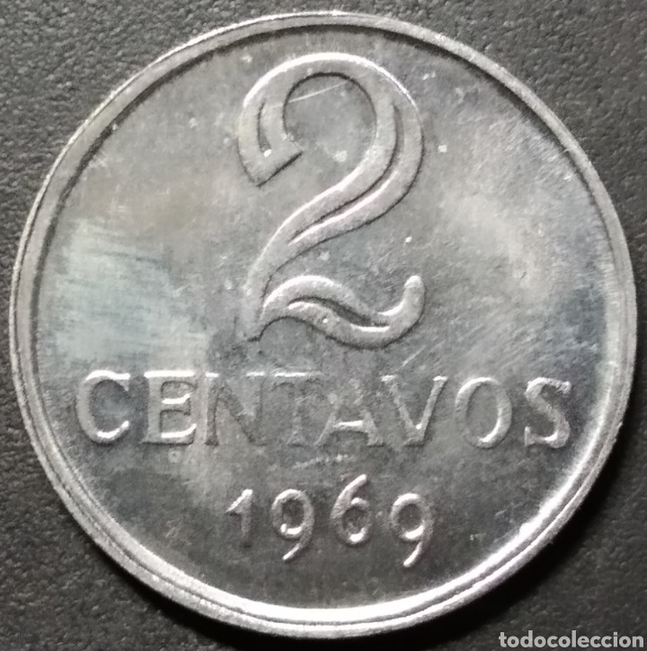 Monedas antiguas de Am&eacute;rica: MONEDA - BRASIL 2 CENTAVOS 1969 - Foto 1