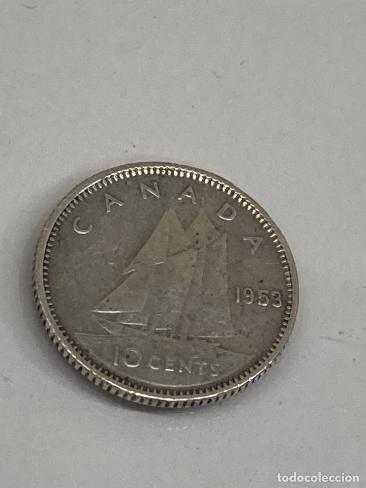 Monedas antiguas de Am&eacute;rica: Moneda de plata 10 c&eacute;ntimos Canada - Foto 2
